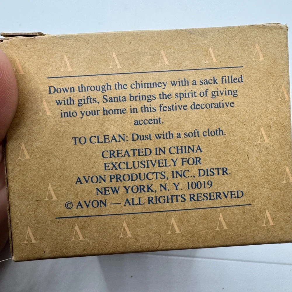 Vintage Avon Gift Collection‎ Christmas with Santa Ornament Delivering Gifts